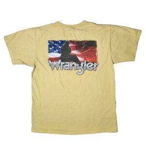 Vtg Wrangler Shirt Mens L Cowboy Chore Workwear Rodeo‎ USA Western Bull Riding